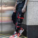 Pants Tide Brand Harlan Straps Trousers Men's Korean Version Of Hip-Hop Personality Loose Street