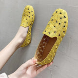 Shoes Women 2025 Summer New Large Square Head Shallow Flat Shoes Soft Soles Pregnant Women's Singles