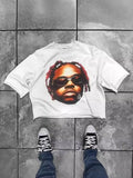 Men's T-Shirt Y2K Cotton Man Harajuku Street Hip-Hop Big Eyes Mouth Pattern Printing Super Classic 211-1-Outfit