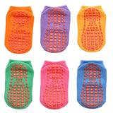 Pairs/lot 0 to 6 Yrs Cotton Children's Anti-slip Boat Socks For Boys Girl Low Cut Floor Kid Sock With Rubber Grips Four