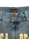 New Fashion Men's Fry Street Loose Five-Cent Pants Fashion Trend Brand Retro Letter Denim