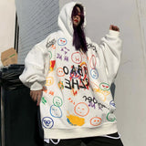 Harajuku Hoodie for Girls Streetwear Women Oversize Pullover Hip Hop Aesthetic Long Sleeve Korean Fashion