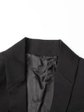 Trend Top 2025 Autumn New See-Through Sexy Mesh Stitching Lapel Suit Jacket