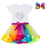 Clothing Sets Baby Girls Clothes 2021 Summer Princess Party Unicorn Colorful tutu Dress Kids Birthday Ball Gown