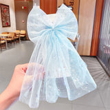 Girls Beautiful Chiffon Bow Print Flower Strawberry Hairpins Headband Kids Sweet Hair Decorate Clip Fashion Hair