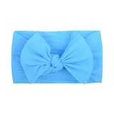 New Cotton Solid Baby Headband For Cute Girls Kid Wide Bow Knot Turban Elastic Hairbands Handmade Headwear Hair