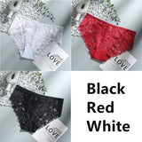 Sexy Low Waist Women's Underwear Lace Plus Size Seamless Panties Breathable Lingerie Female Briefs Solid Hollow