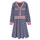 New 2025 French Temperament Famous Wind Fragrant Lattice Knitted A Word High-End Feel
