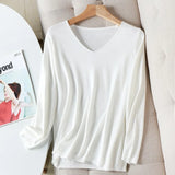 2021 autumn winter Sweater Knitted Pullover women v-neck oversize sweater female loose long sleeve sweater top