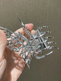 Hollow Out Butterfly Large Hair Claw- Outfit