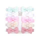 Cute Mini Bowknots Hair Clips For Baby Girls Colorful Ribbon Boutique Barrettes Hairpin Headwear Kids Hair