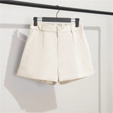 Shorts Women's Black Summer Thin 2025 New Loose High-Waist A Word Casual Broad-Legged Orange