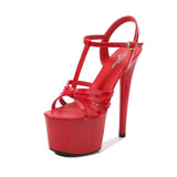 Zingj Patent Leather Sandals Special High Heels Heel Sexy 17CM Waterproof Platform Hate Day Superb High Slippers Female