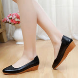 Round Head Pedal Women's Shoes With High Heel Heel Singles Thick-Sed Waterproof Table Is Installed In The Work Of Shallow-Mouthed