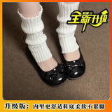 Wind With Single Shoes Women 2025 Summer Bows Shallow Mary Treasure Head Flat Sole Pedal
