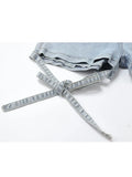 Spring Summer New Women Fashion Bow Short Jeans Casual Loose Streetwear Harajuku Chic Sweet Cute High Waist Denim Pants