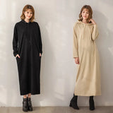 2025 Autumn And Winter New Fashion Temperament Loose Display Lanky Long Sleeve Dress