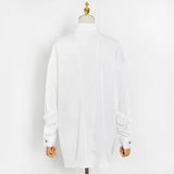 Zingj Cardigan Female Top Spring 2024 New Striped Metal Button Lapel Loose Type Thin Temperament
