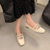 Single-Shoe Women's Spring And Autumn Net Red Explosion With Skirt Bows New Chinese Light National Shoes Mary Jane Small Leather