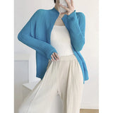 Folds 2025 Summer New Coat Pop Loose Thin Folded Shirt Cardigan