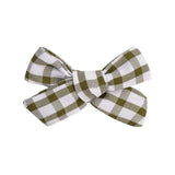 Cotton Linen Leopard Print Hair Bows With Clip For Baby Girls Plaid Hair Clips Barrettes Hairpins Headwear Hair