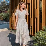Zingj Photo White Dress New Super Fairy Dress Beach Vacation Lace Beach Dress Bali Beach