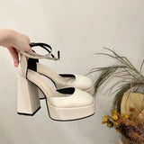 Heel Barbie Shoes Children 2025 New Spring And Autumn Beige Baotou Mary Cherish Coarse Sandals Wedding