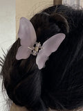 Resin Butterfly Pattern Hair Claw- Outfit