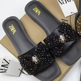 2025 New Sandals Buckle Slippers Women's Color Is Complete, Flat-Bottomed Slippers Women Hot