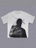 Men's T-Shirts Y2k Musical Instrument Printed T-Shirts Men's Summer Harajuku Street Clothes Classic Cotton Casual Short-Sleeved