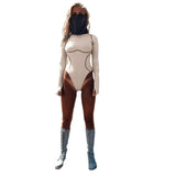 Zingj Summer Women's New Long Sleeve Round Neck Seamless Onesie Women's Hair-Outfit