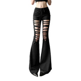 New Women's Hottie Fashion Crack Hollow Design Bow Tie Strap To Repair Micro-Trumpet