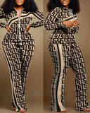 Autumn And Winter Independent Station Printing Trend Fashion Women's Wear 2-Piece Set From