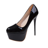 Zingj Autumn New Style High Heel Single Shoes Female Spell Color Fine Heel Sexy Single Shoe Waterproof Platform Ultra High Heel Nightclub Women's Shoes Tide-Outfit