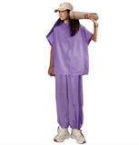 BF Oversized Sets Women Solid Zipper Sweater Elastic High Waist Wide Leg Soft Pants Simple Casual Korean Daily Student