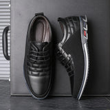 Zingj New Men's Round Head Men's Casual Single Shoes Front Lace Casual Shoes Plus Size Men's