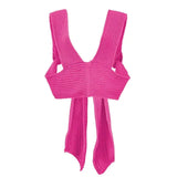Sleeveless Knitted Crop Sweater Sexy Autumn Summer Fashion Vest Black Casual White Jumper Top Female Pullover fall