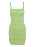 Jacquard Bodycon Slip Mini Dress- Outfit