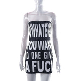Spring Model Of 2024 Headless Letter Printing High-Waisted Ass Casual Women's Dress Direct