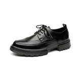 Zingj Men's Korean Version Wedding Groom Shoes Male Business Dress British Wind And Velvet Casual Shoes Px