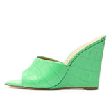 Spring New Large-Size Fashionable Simple Ladies' Slope Heel