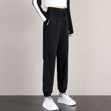 Zingj Pants Korean Version Loose Thin Students Tied Everything Ins Trend Casual Pants Autumn Women's Pants-Outfit