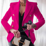 Spot 2025 Women's Wear Slim Solid Color Fashion Casual Suit Short Coat