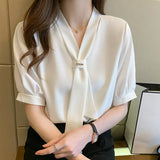 Shirt Women's Summer Dress 2025 New Trend Short Sleeves On The Clothes Foreign Style Small Shirt Fashion