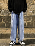 Men's Washed Vintage Star Straight Leg Jeans- Outfit