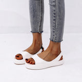 Sandals Women's New 2025 Summer Size Flat Bottom Low Heel Fish Mouth Fashion Thick-Soled Women's