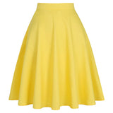 Women's Runway Cotton Retro Vintage Skirt Black Faldas High Waist A Line Rockabilly Jupe 50s Swing Umbrella Skirts Pin Up