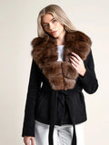 Temperament In Autumn And Winter 2025, The Female Collar Wool Woolen