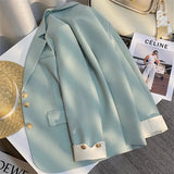 Spring Dress New High-End Design Blue Suit Jacket Women Korean Oceanic Korean Version Of Casual Suit