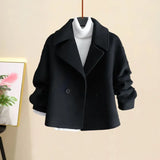 Zingj New Style Reduces Age 3 Sets Female Versatile Suit Windbreaker Coat Half High Collar Bottom Sweater Woolen Pants Tide-Outfit